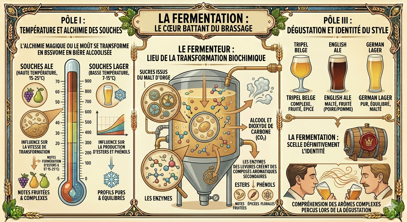 Différence entre Ale et Lager Fermentation et Caractéristiques